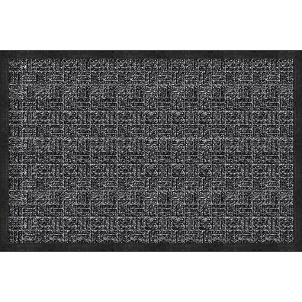 Gatekeeper NG Charcoal 4 ft. x 6 ft. Rubber Non-Slip Indoor Outdoor Commercial Door Mat - Hercitys