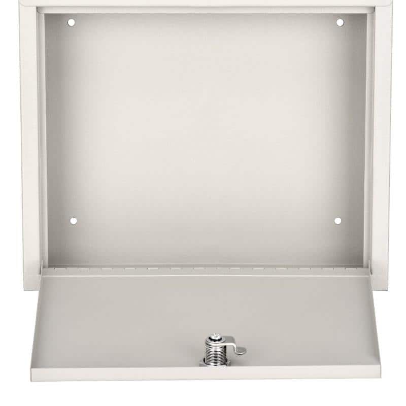 White Wall-Mount Key Locking Multipurpose Secure Drop Box Mailbox (2-Pack) - Hercitys