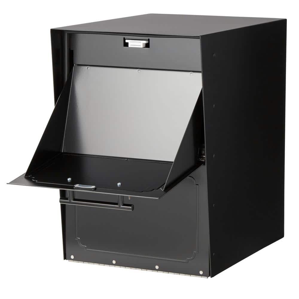 Oasis Black Post-Mount or Column-Mount Locking Drop Box - Hercitys