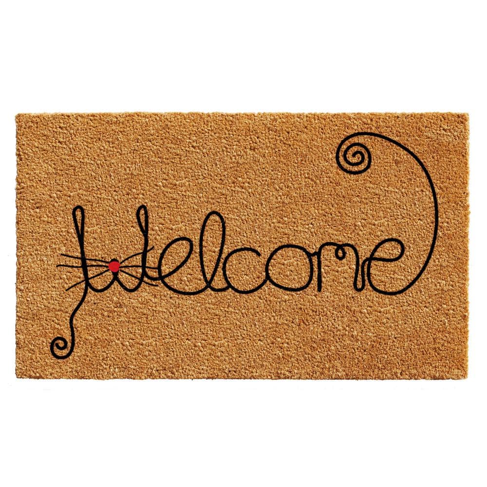 Kitty Curlicue 24 in. x 36 in. Door Mat - Hercitys