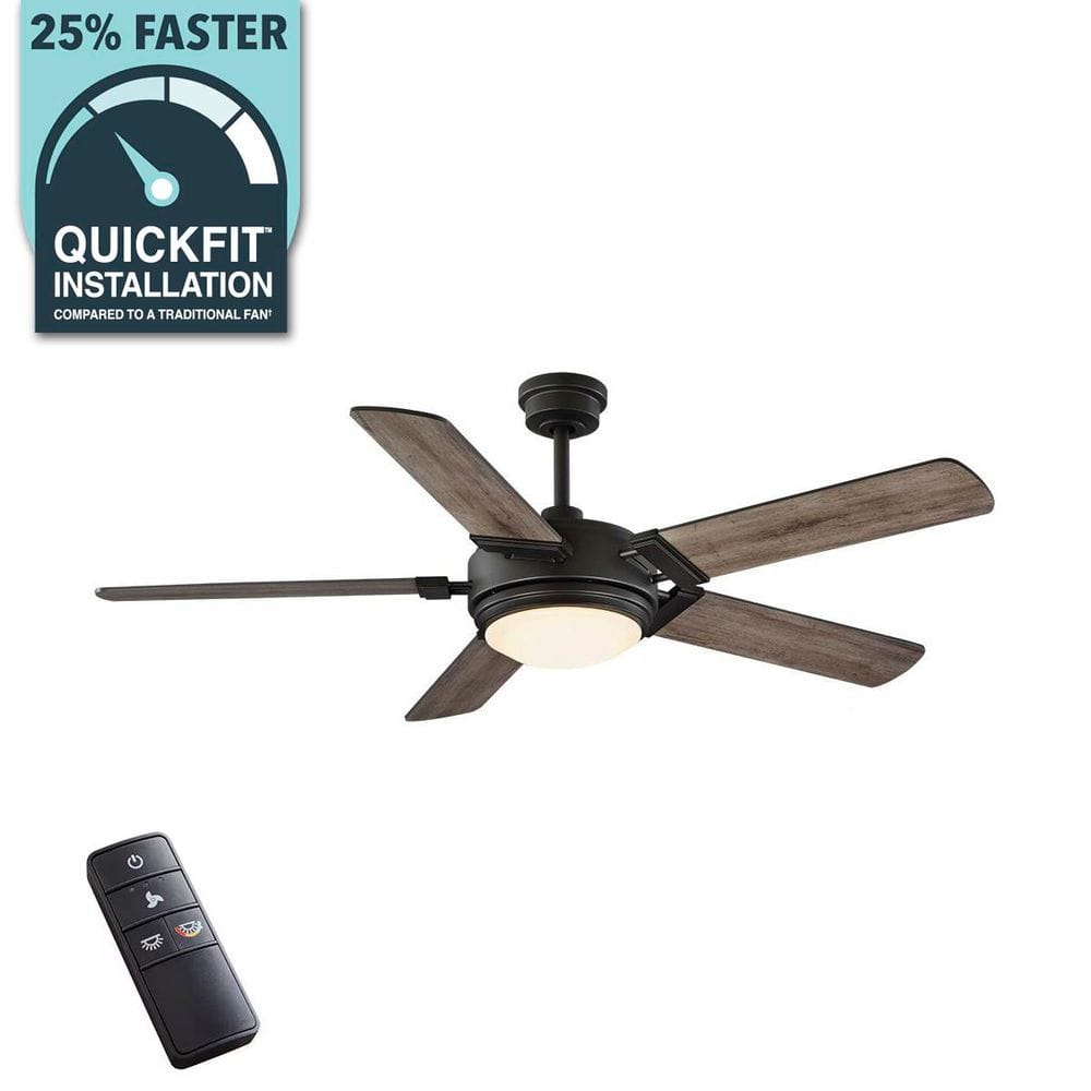 Blakeridge 60 in. White Color Changing Integrated LED Bronze Indoor/Outdoor Ceiling Fan with Light Kit and Remote - Hercitys