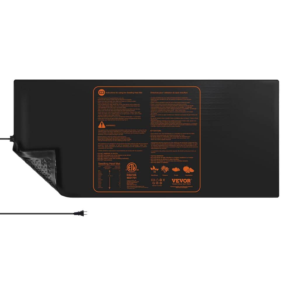 Seedling Mat 48 in. x 20.75 in. Heat Mats (1-Pack) MET-Certified Waterproof Heating Pad - Hercitys