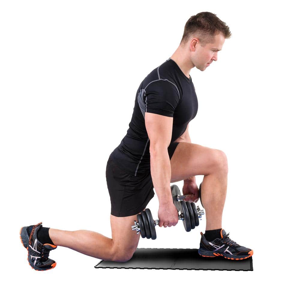 Ultimate Comfort 24 in. x 24 in. Black Foam Garage Flooring (4-Pack) - Hercitys