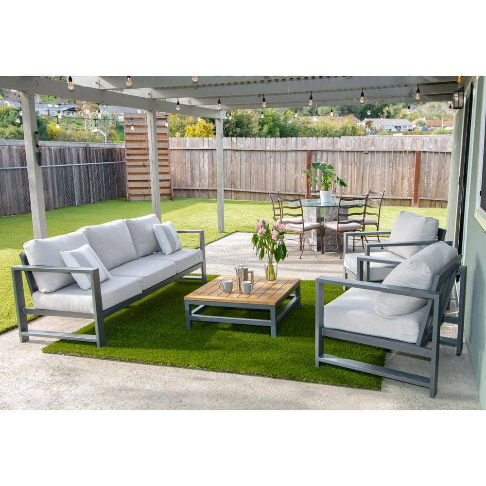 Landscape Turf 6 ft. x 7.5 ft. Green Artificial Grass Rug - Hercitys