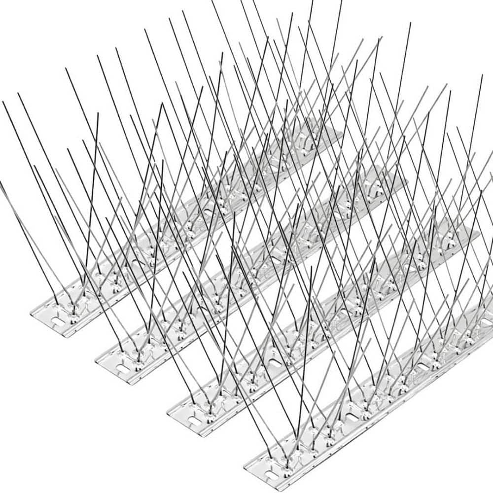 Stainless Steel Bird Spikes Easy Install Metal Bird Spikes Fence Kit Keeping Small Bird and Pigeon Away - Hercitys