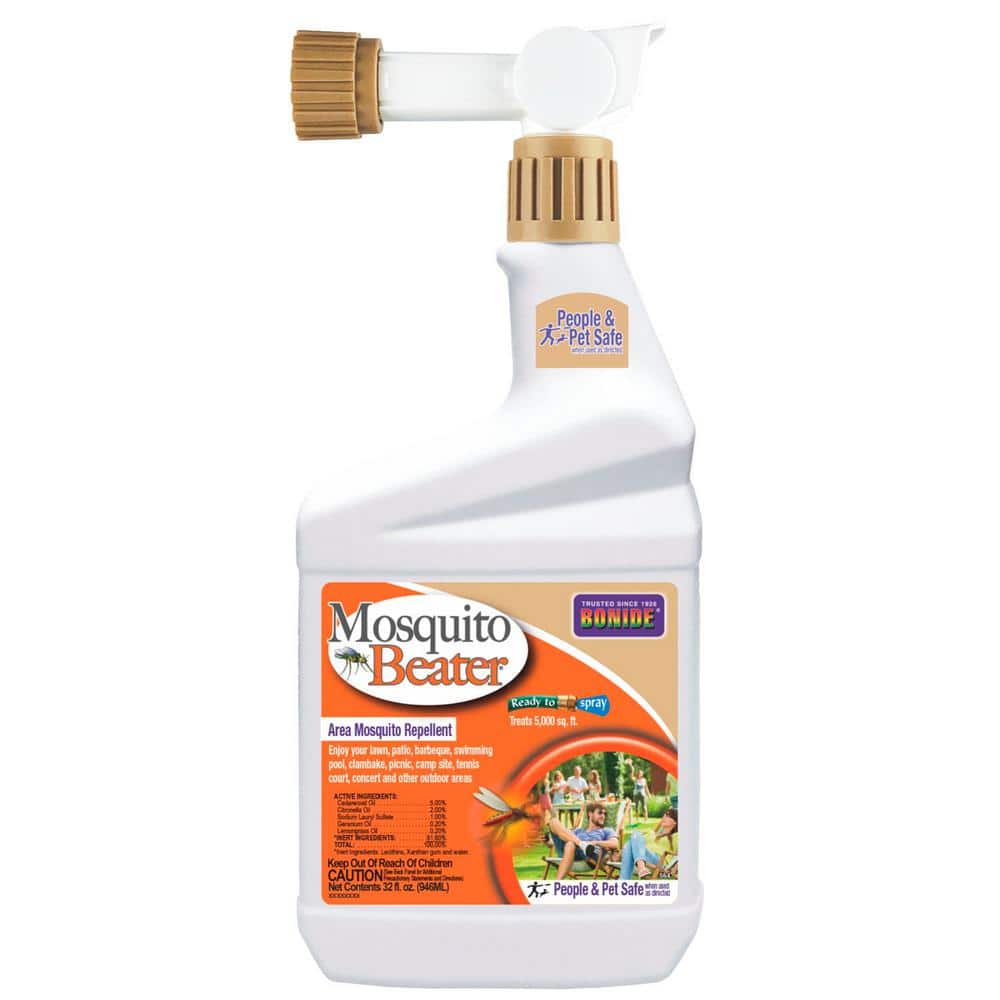 Bonide Mosquito Beater, 32 oz. Ready-to-Spray Area Mosquito and Insect Repellent for Outdoor Use, People and Pet Safe - Hercitys
