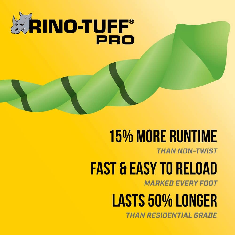 Universal Fit 0.105 in. x 200 ft. Pro Twisted Line for Gas and Select Cordless String Grass Trimmer/Lawn Edger - Hercitys