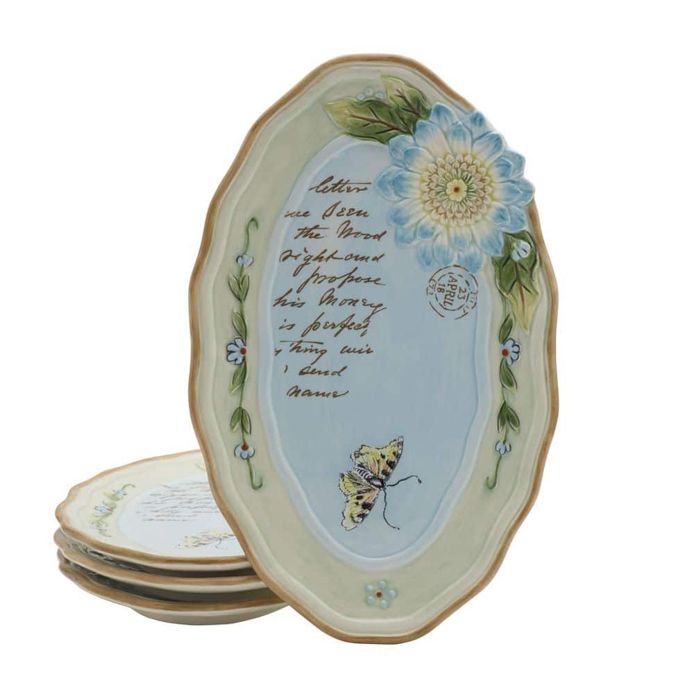 Toulouse Blue Appetizer Plates (Set of 4) - Hercitys