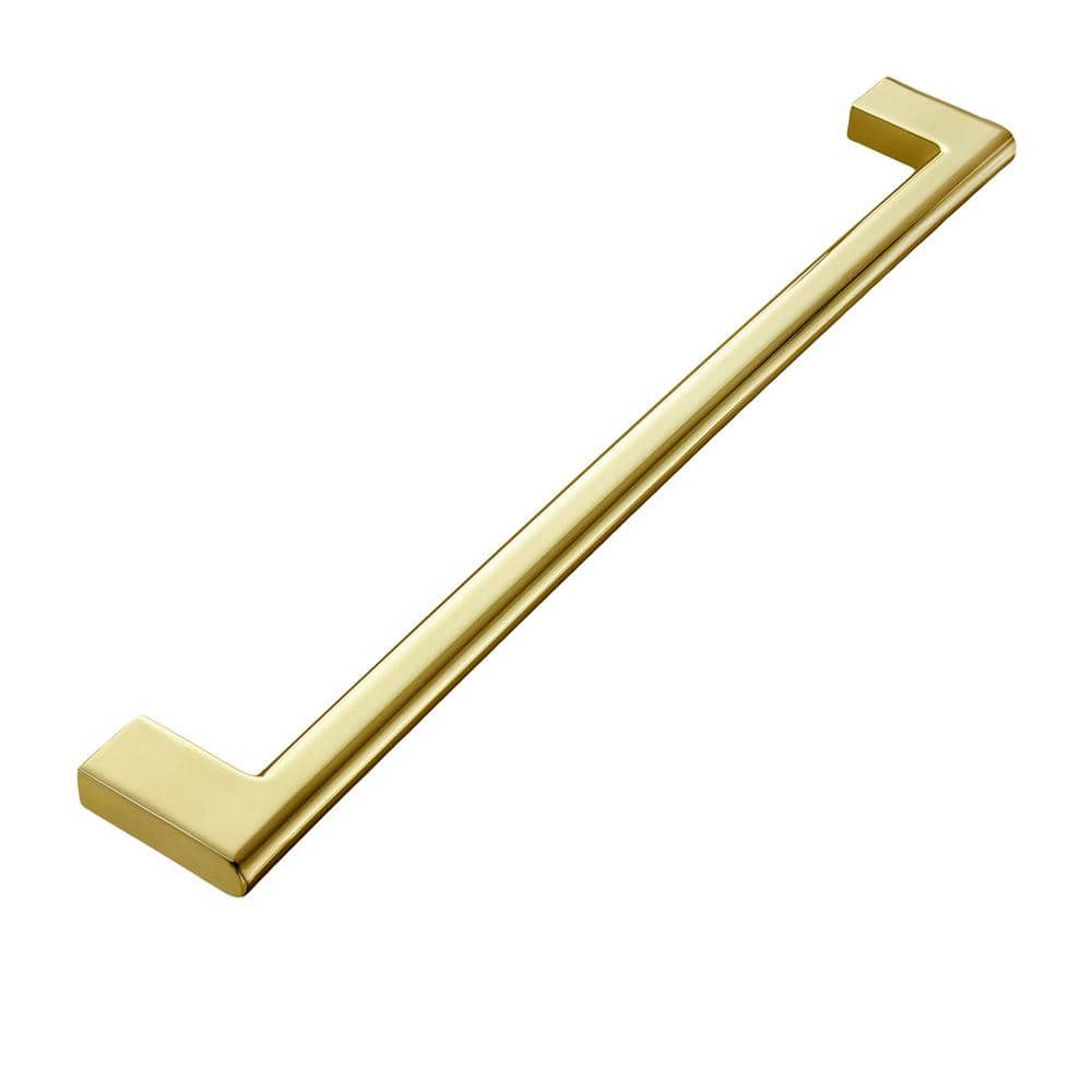 Vail 10 in. (254 mm) Center-to-Center Modern Polished Gold Bar Drawer Pull - Hercitys