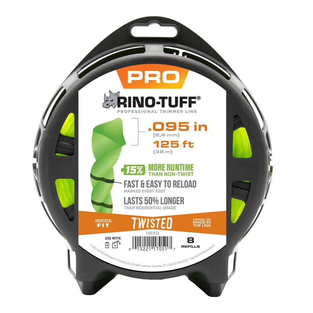 Universal Fit .095 in. x 125 ft. Pro Twisted Line for Gas and Select Cordless String Grass Trimmer/Lawn Edger - Hercitys