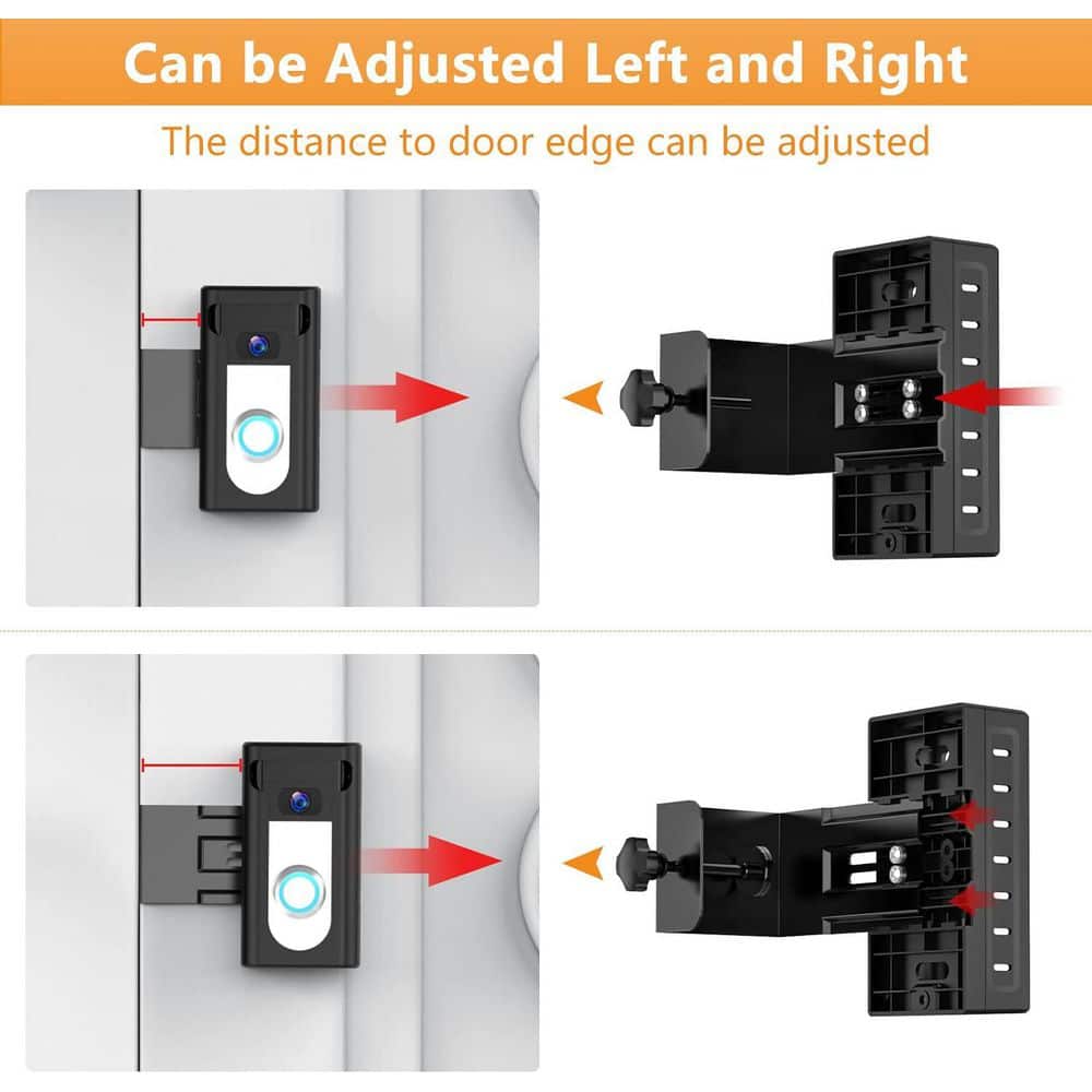 Anti-Theft Video Doorbell Mount for Wireless Doorbells, No-Drill Bracket - Hercitys