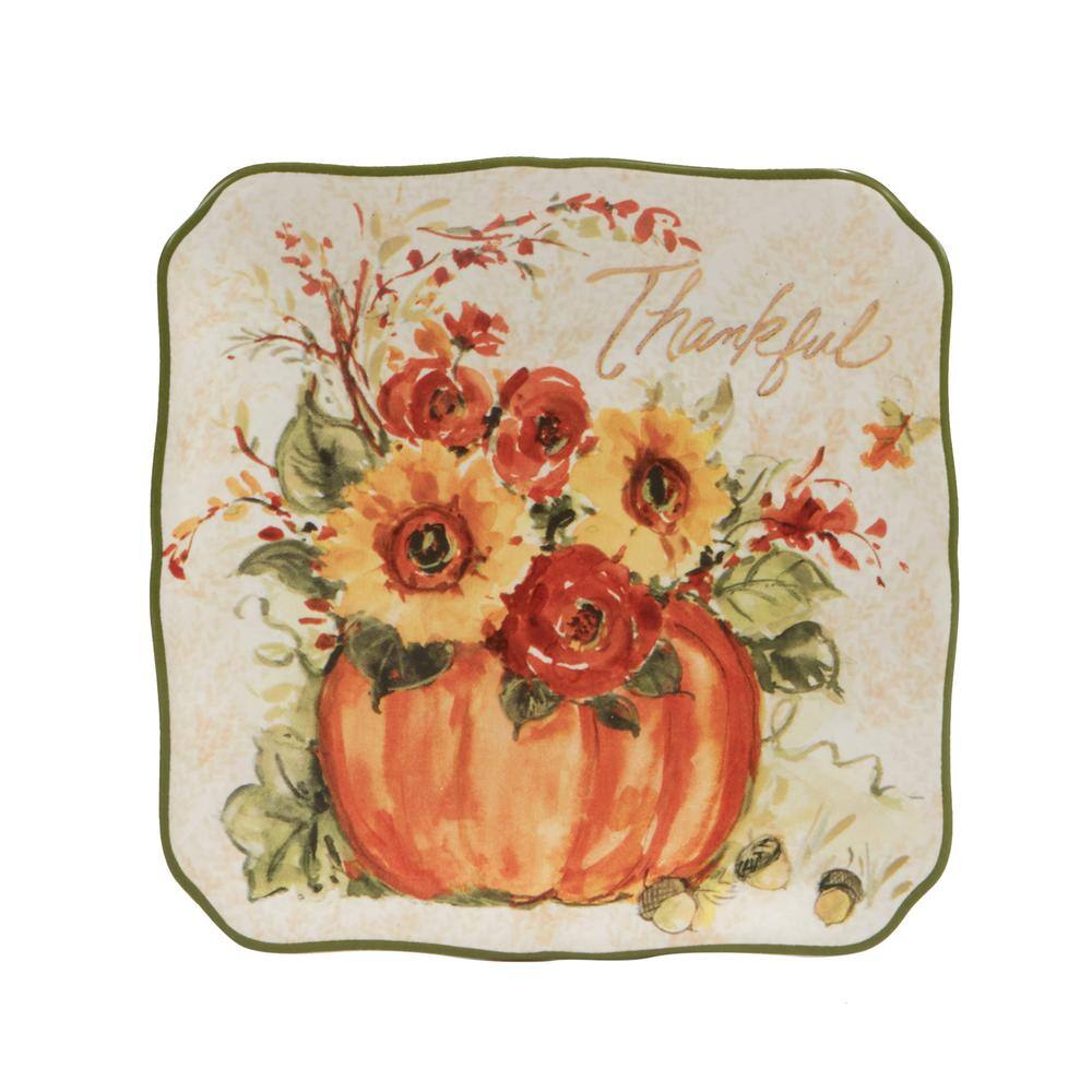 Harvest Morning Assorted Colors Dessert Plates (Set of 4) - Hercitys