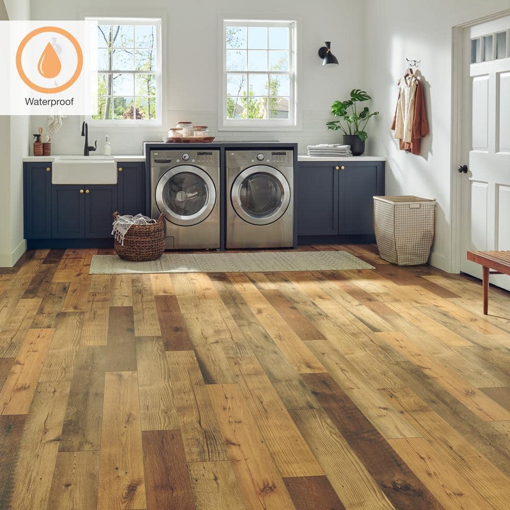 XP+ Smoked Umber Oak 10 mm T x 6.1 in. W Waterproof Laminate Wood Flooring (20.15 sqft/case) - Hercitys
