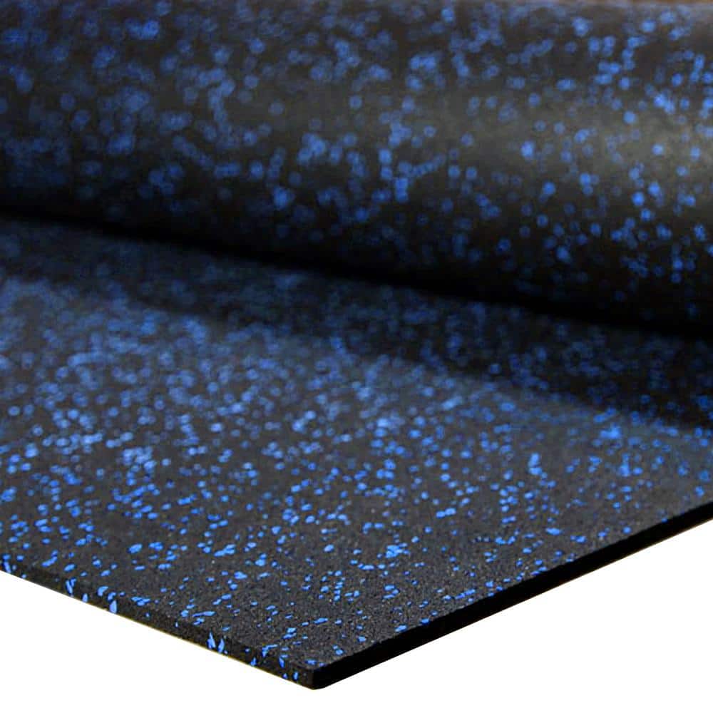 Tough Rubber Roll Blue 4 ft. x 10 ft. x 1/4 in. Rubber Gym Flooring - Hercitys