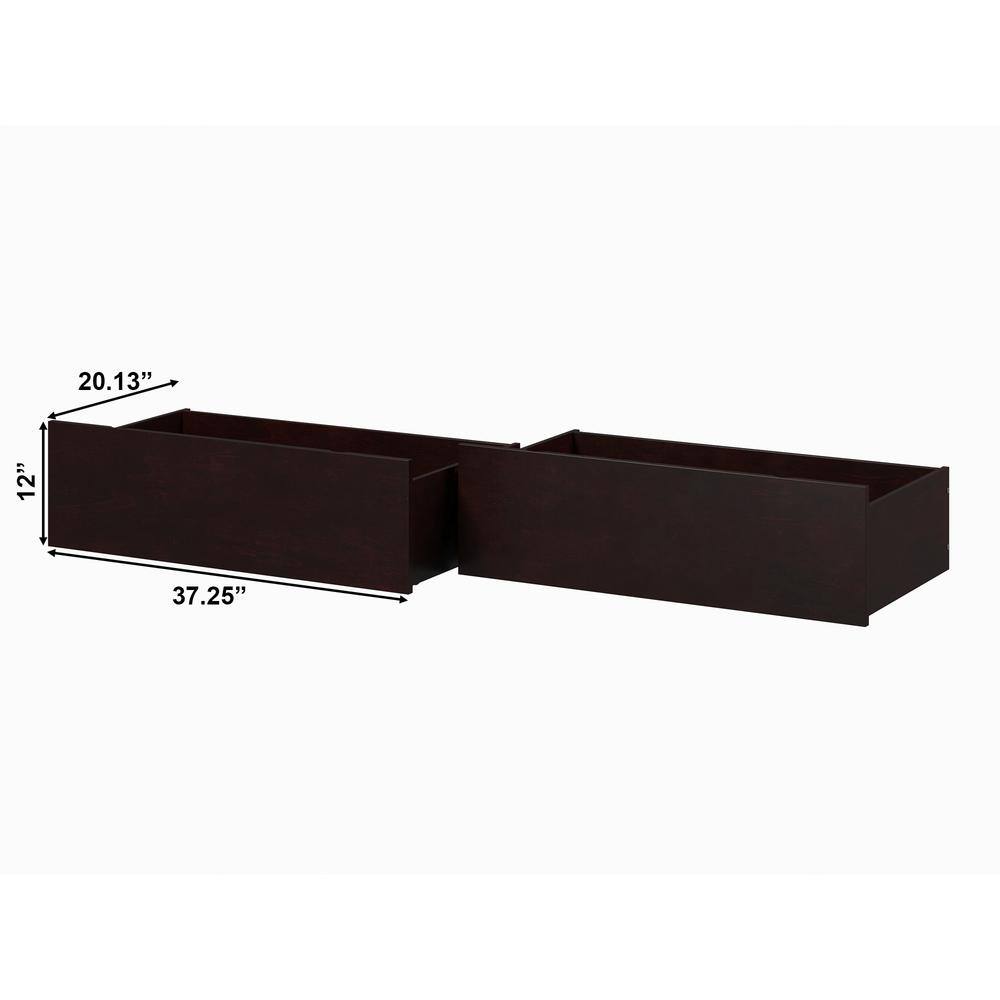 Urban Espresso Bed Drawers Twin-Full - Hercitys