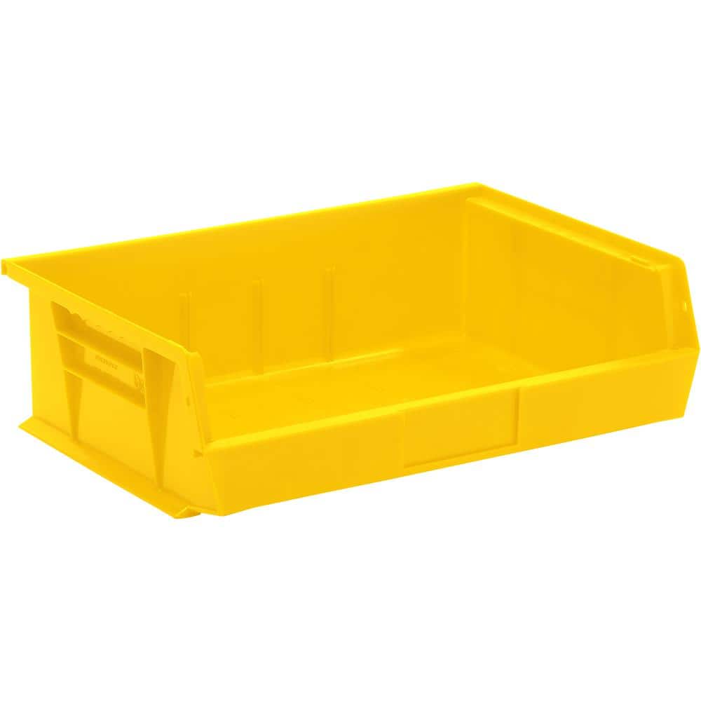 Ultra Series 7.5 Qt. Stack and Hang Bin in Yellow (6-Pack) - Hercitys