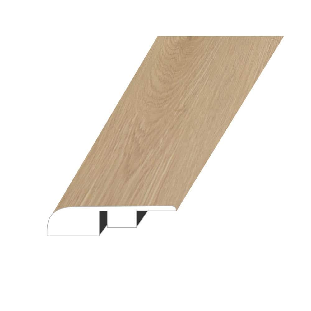 Pacific Beige 0.6 in. Thick x 1.4 in. W x 94.5 in. L Embossed Wood Look Waterproof Laminate End Cap Molding - Hercitys