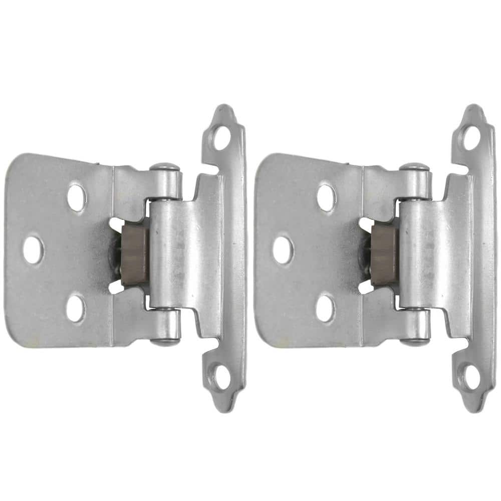Face Frame Satin Chrome Full Inset Self-Closing Hinge (25 -Pack) - Hercitys
