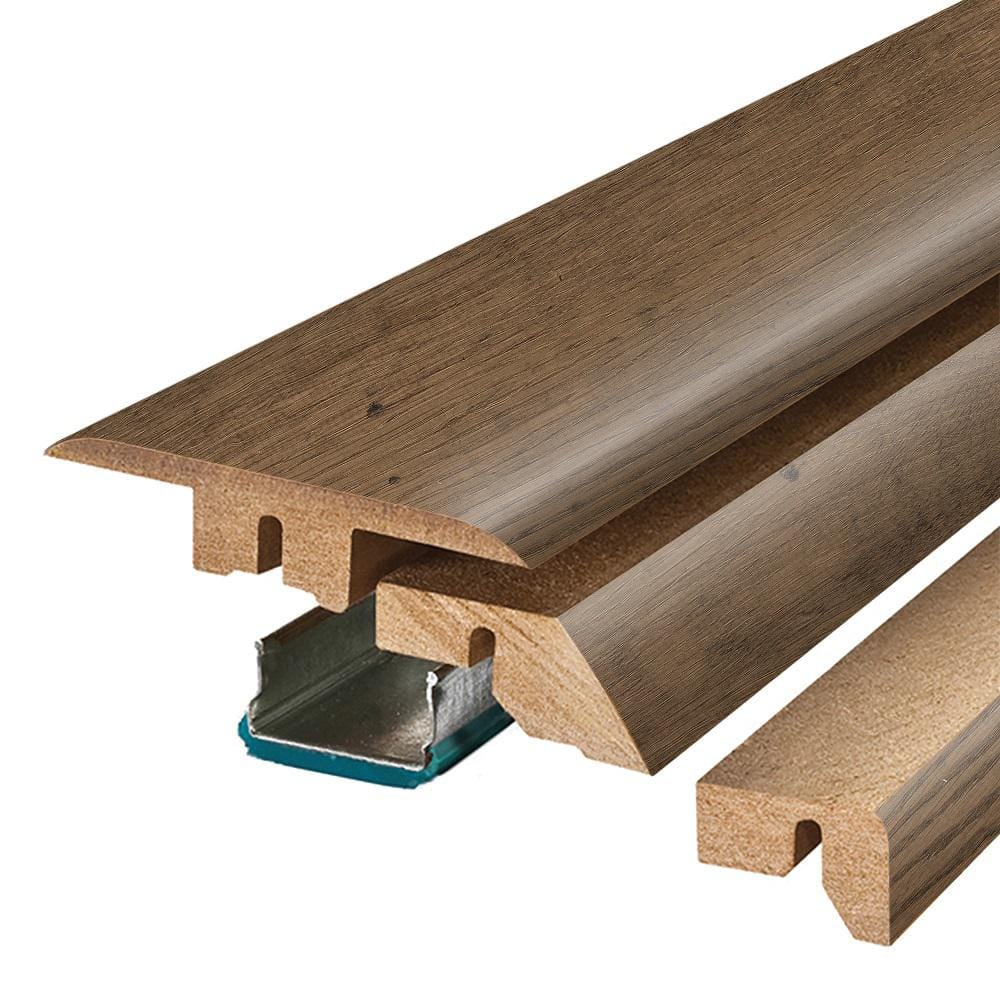 Woodlake 0.75 in. T x 2.37 in. W x 78.7 in. L Textured Wood Look Laminate Moulding/Trim 4 in 1 Molding - Hercitys