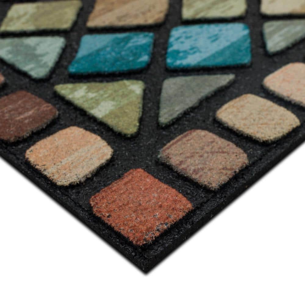 Diamond Planks Multi 18 in. x 30 in. Door Mat - Hercitys