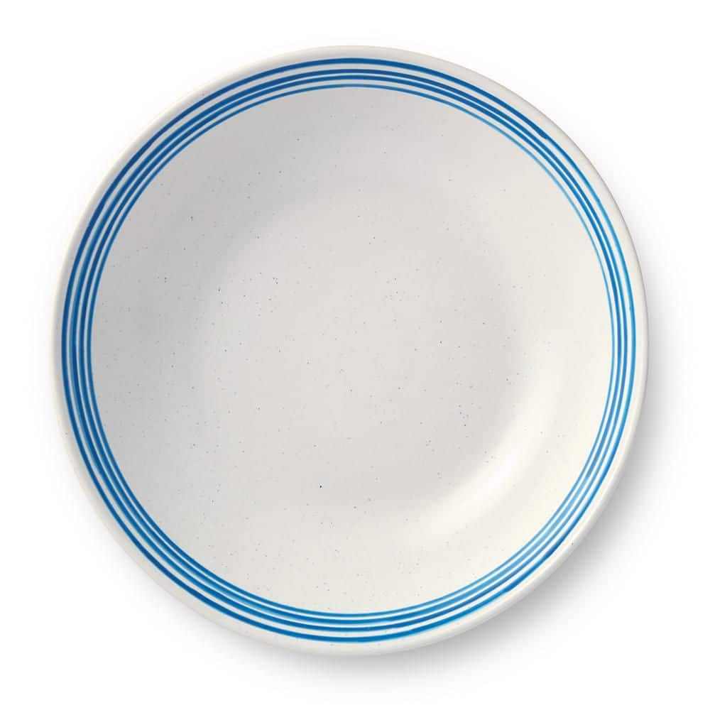 Dockside 12.5 in. 112 fl. oz. Blue Stoneware Serving Bowl - Hercitys