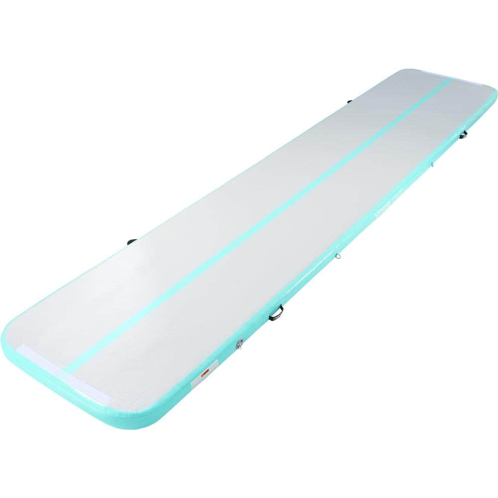 Gymnastics Air Mat 196.1 in. L x 39.8 in. W 4 in. Thickness 53.92 sq. ft. Inflatable Tumbling Mat Gym Flooring Mat Green - Hercitys