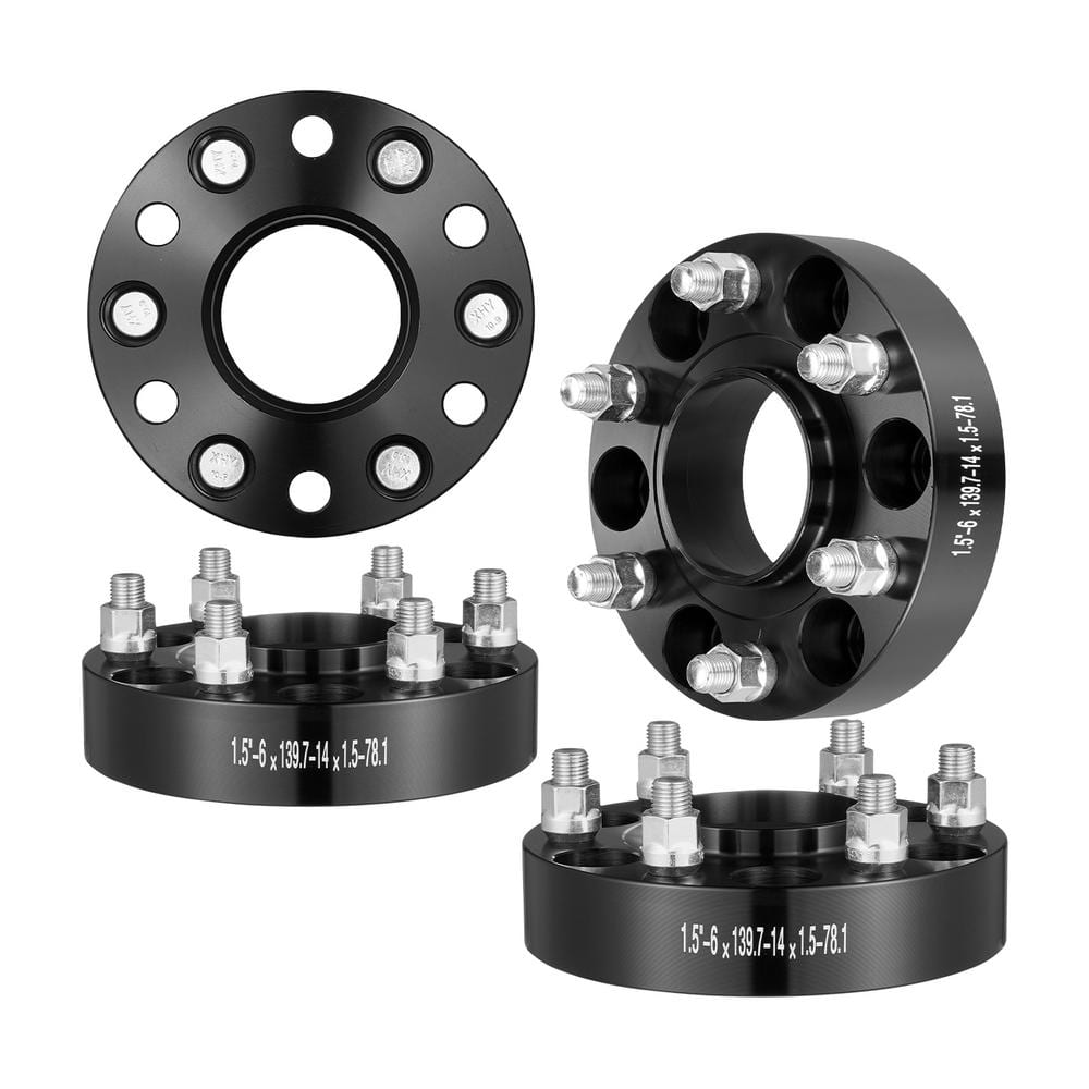 Wheel Spacers, Wheel Adapters, 6 Lug Forged Spacer, Fit for 1995-2023 Chevrolet, GMC, and Cadillac, 4 PCS Black - Hercitys