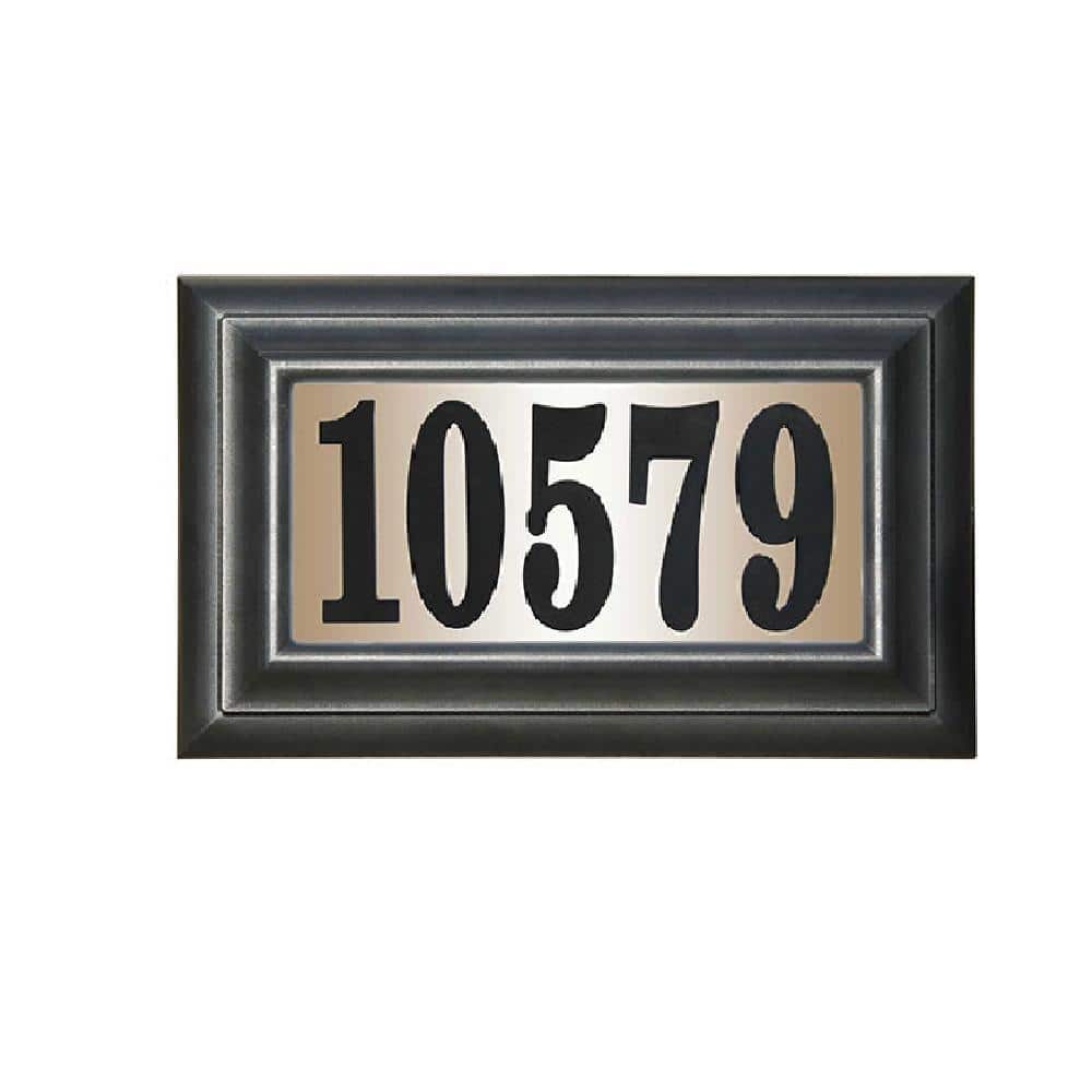 Edgewood Classic Rectangular Plastic Lighted Address Plaque - Hercitys