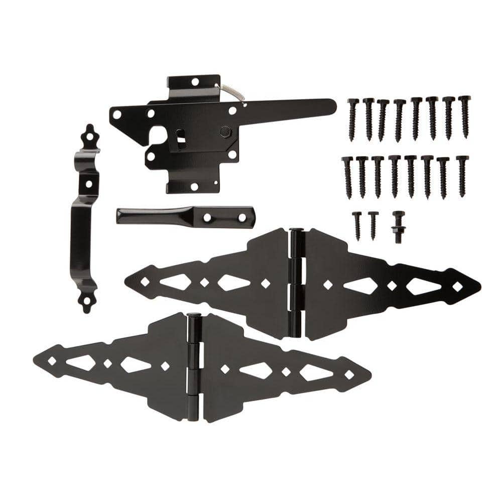 Black Post Latch Gate Set - Hercitys