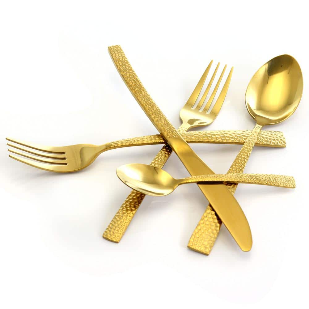 Baily 20-Piece Gold Stainless Steel Flatware Set (Service for 4) - Hercitys