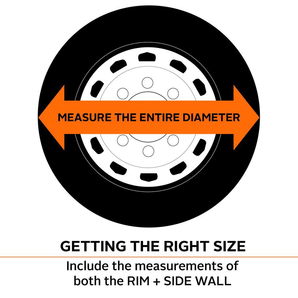 White Deluxe RV Wheel Cover, 27″ – 30″ Diameter, 8.75 Tire Width - Hercitys