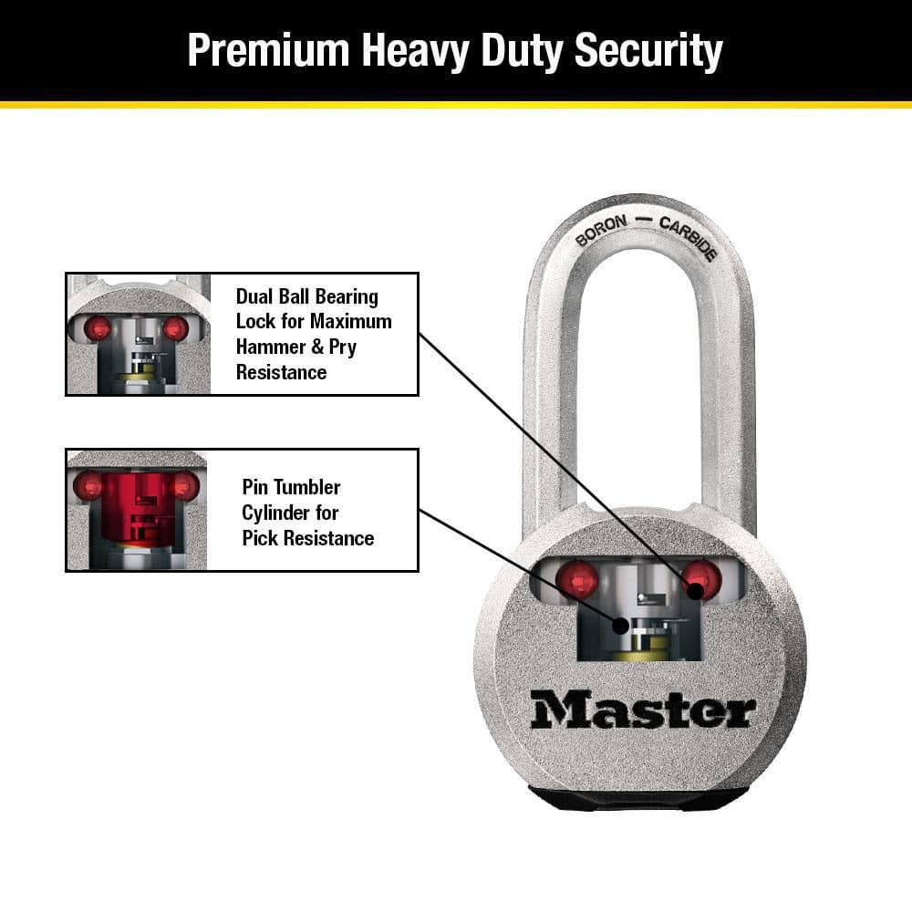 Heavy Duty Outdoor Padlock with Key, 2-1/2 in. Wide - Hercitys