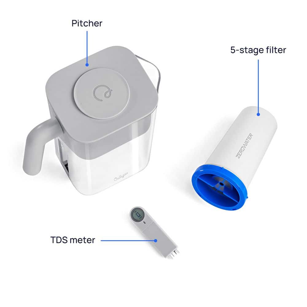 Zero Water Technology 10 Cup Water Filter Pitcher with 5-Stage Advanced Water Filter - Hercitys