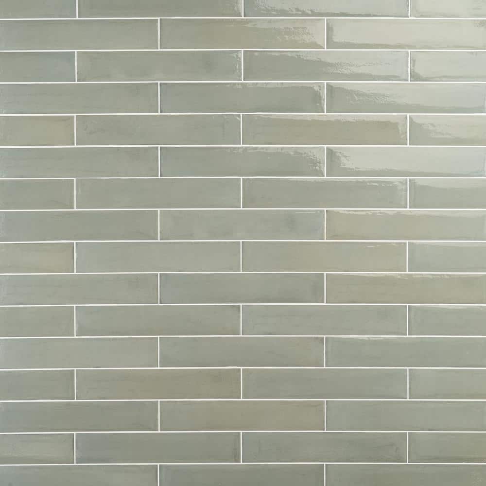 Tint Verde 2.95 in. x 15.74 in. Polished Porcelain Wall Tile (14.2 sq. ft./Case) - Hercitys