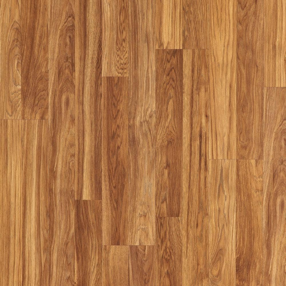 XP Groveport Hickory 10 mm T x 7.4 in. W Water Resistant Laminate Wood Flooring (19.63 sq. ft./case) - Hercitys