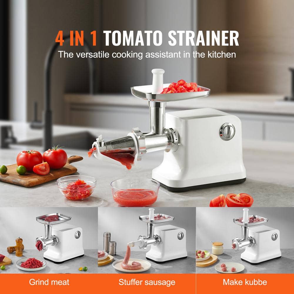 700-Watt Electric Tomato Strainer, 5.5 lbs. /Min Sauce Maker, Pure Copper Motor Food Mill, Reverse Function - Hercitys