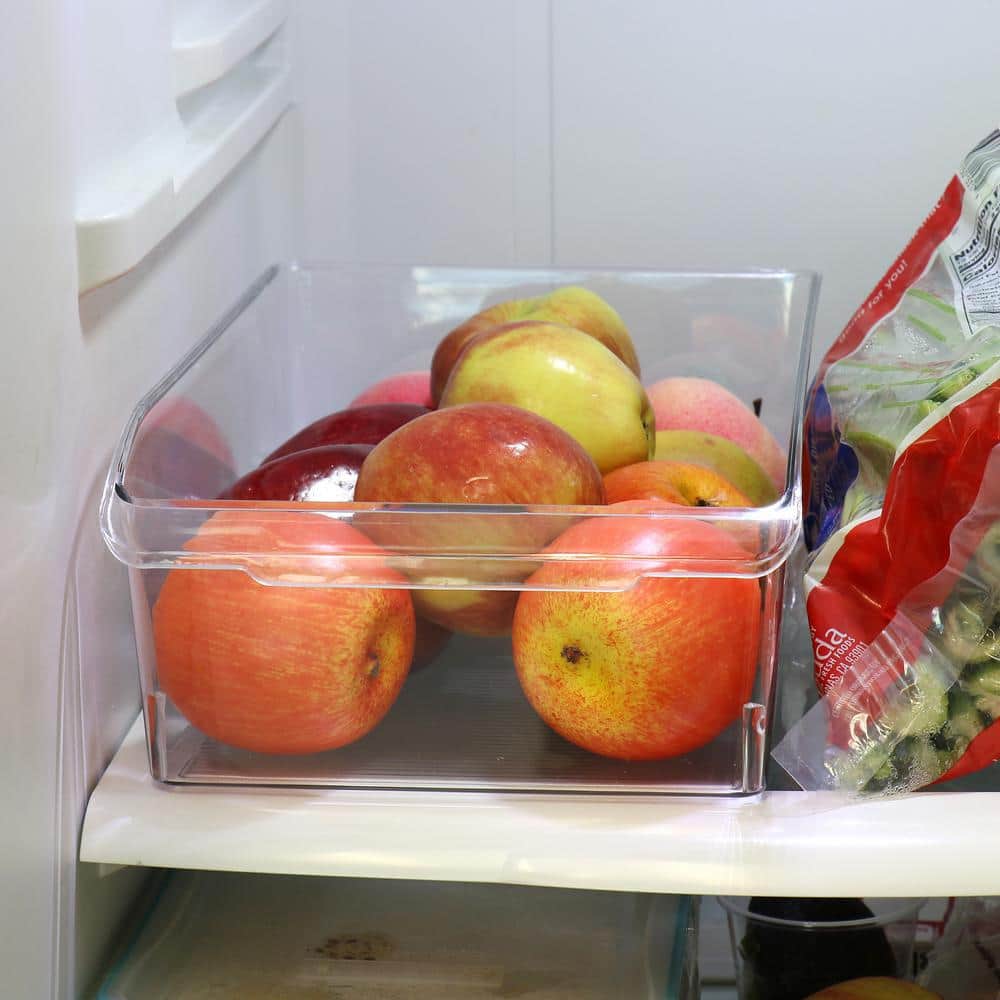 6.1 qt. Plastic Fridge Storage Container in Clear - Hercitys