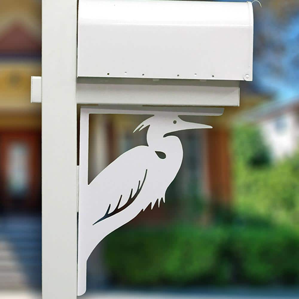 Decorative 16 in. Paintable PVC Heron Mailbox or Porch Bracket - Hercitys