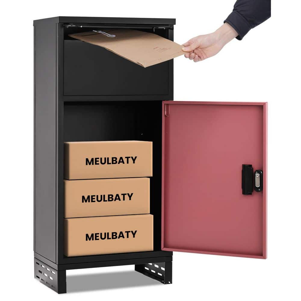 Package Delivery Boxes for Outside Extra Large Package Safe Box with Keys Galvanized Steel Letterbox for Porch - Hercitys