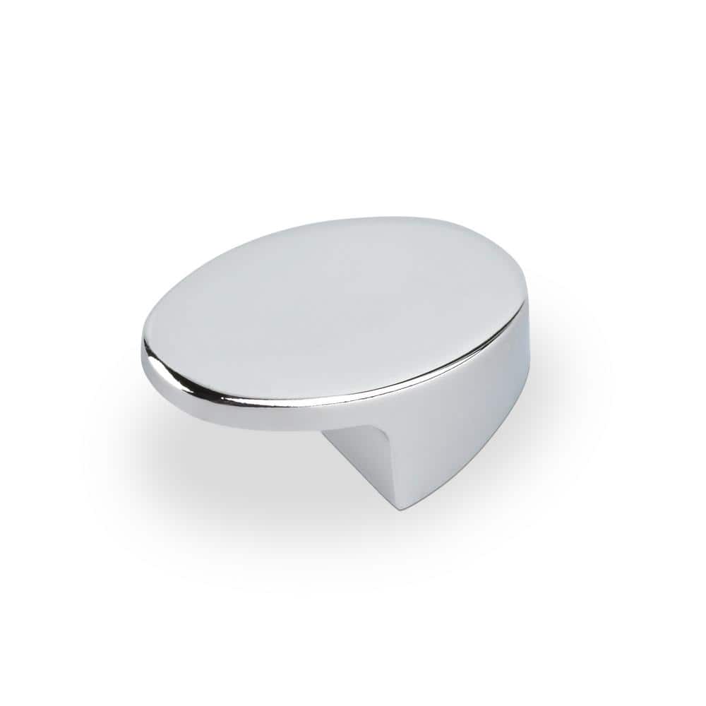 Italian Designs 1.75 in. Chrome Oval Cabinet Knob - Hercitys