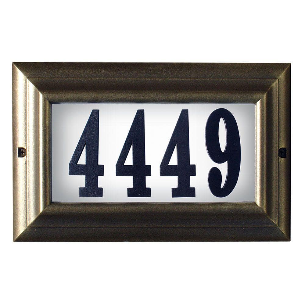 Edgewood Large Aluminum Lighted Address Plaque - Hercitys