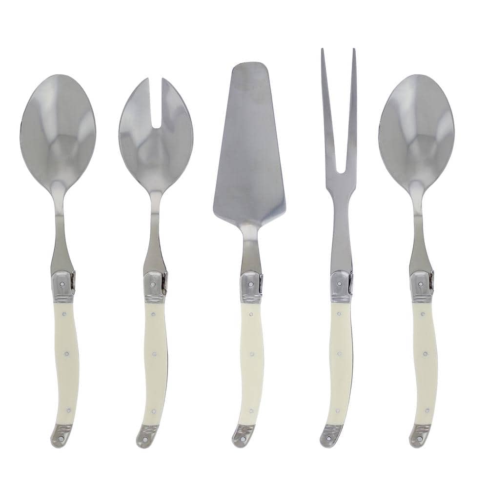 Laguiole 5-Piece Hostess Flatware Set – Faux Ivory - Hercitys