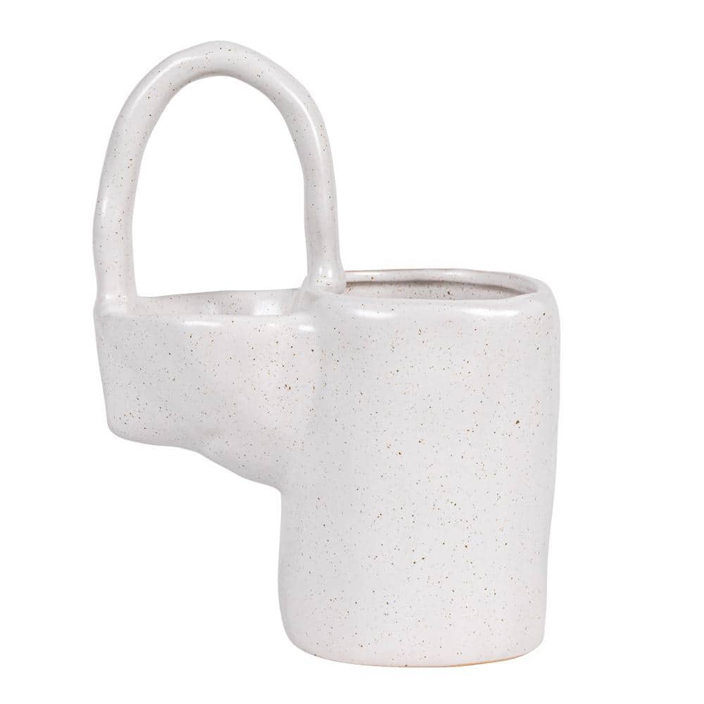 White Speckled Finish Stoneware Sponge and Brush Holder - Hercitys