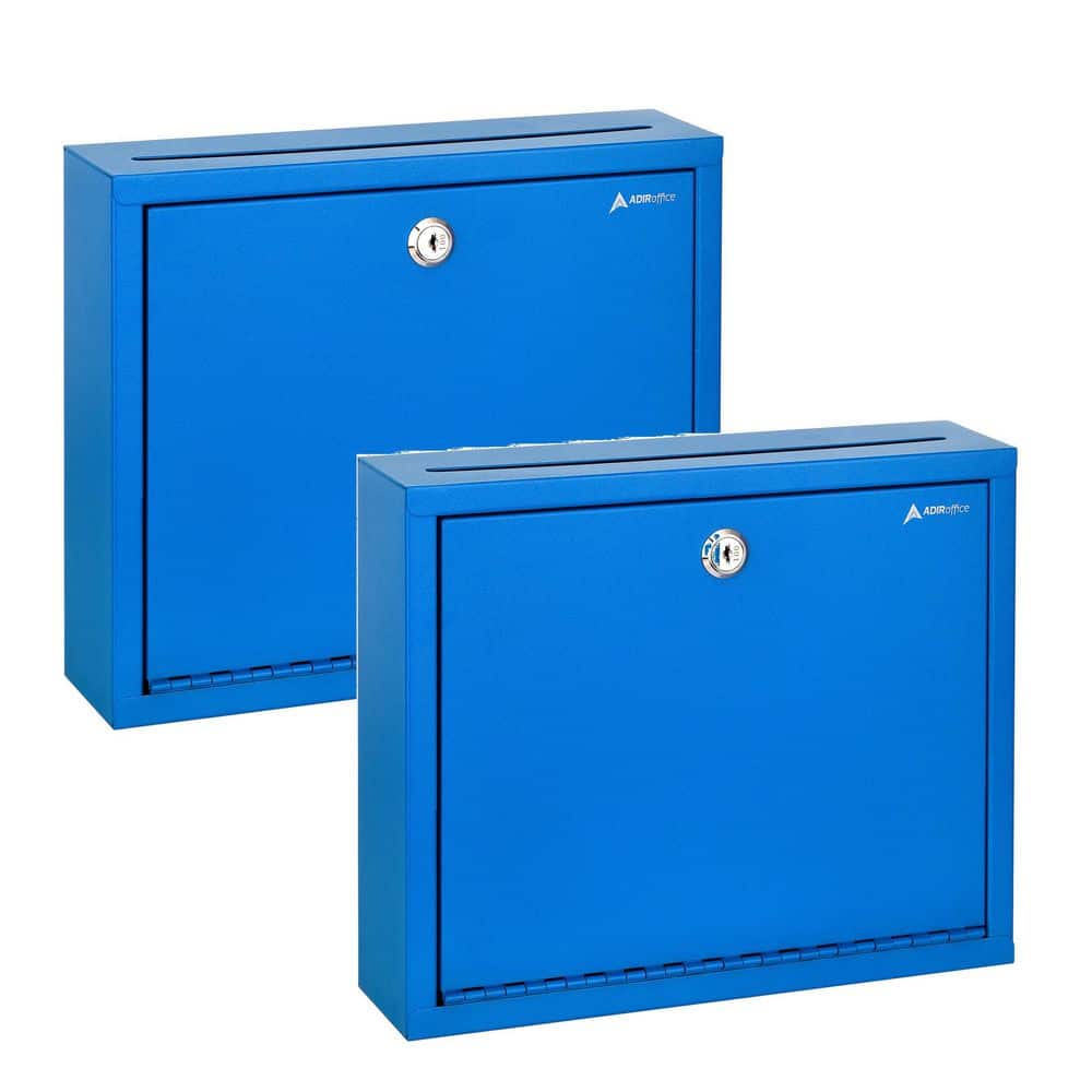 Wall Mountable Large Steel Drop Box Mailbox (2-Pack) - Hercitys