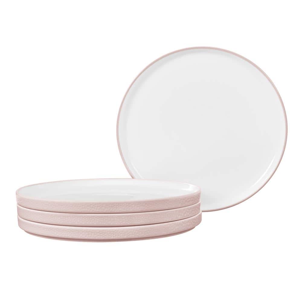 Colortex Stone Blush 7.5 in. Porcelain Salad Plates, (Set of 4) - Hercitys