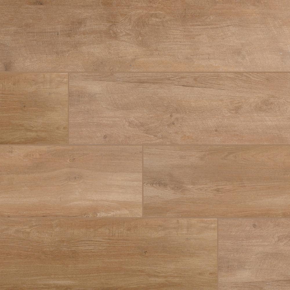 Lukas Brown 12 in. x 48 in. Matte Porcelain Paver Tile (2 pieces/8 sq. ft./Case) - Hercitys