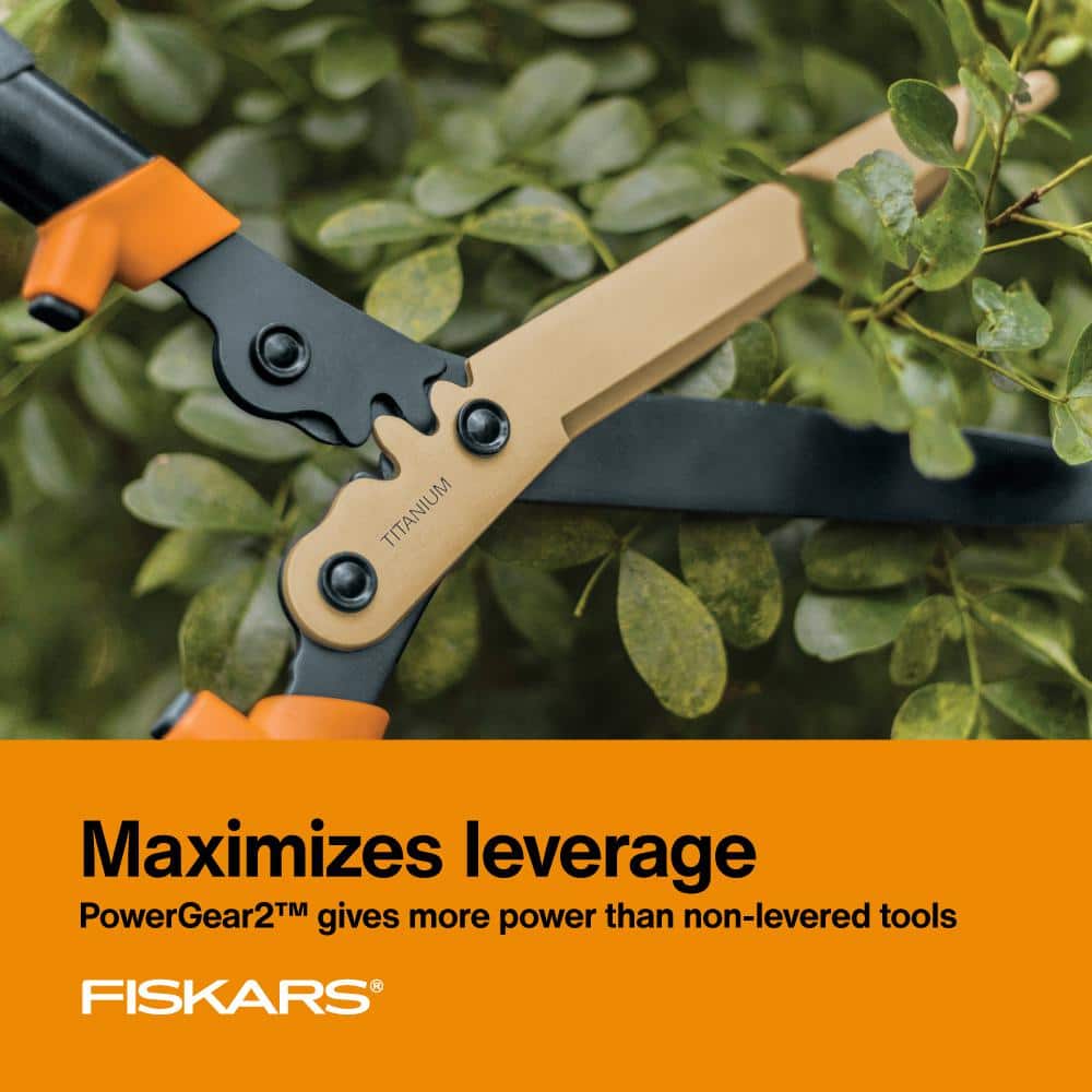 Titanium Coated Blades, 23 in. PowerGear 2 Hedge Shears - Hercitys