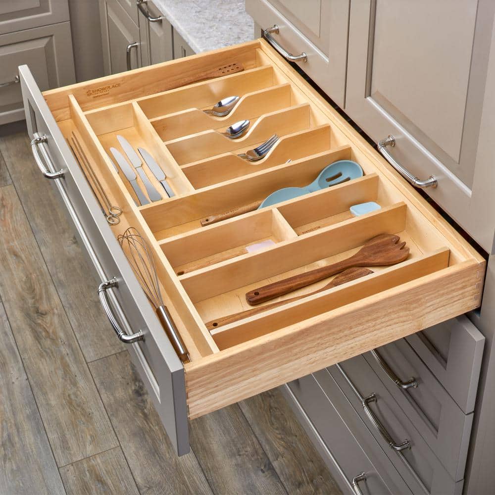 Wood Trim-to-Fit Drawer Organizer Insert, 33.13 x 22 In - Hercitys