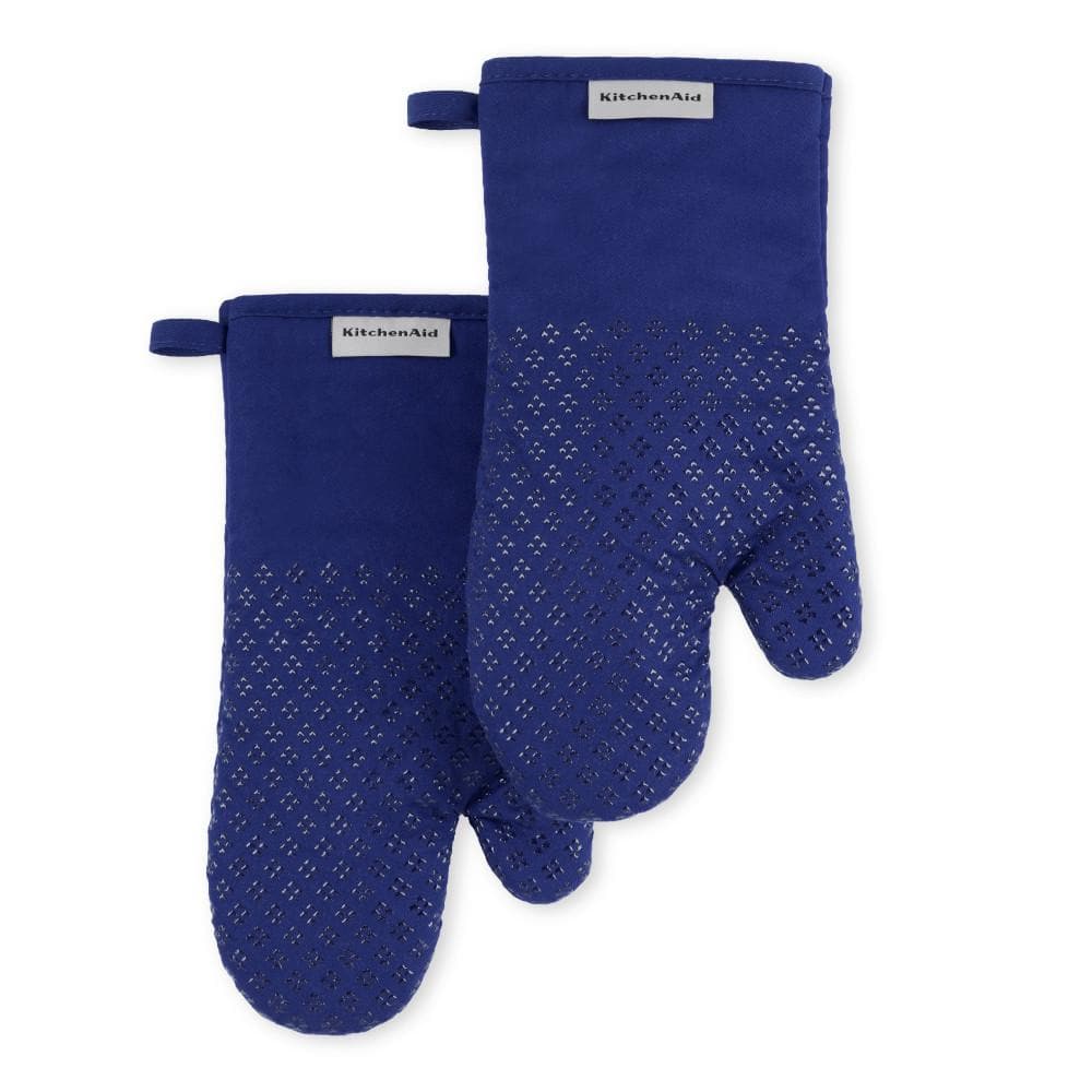 Asteroid Silicone Grip Cobalt Blue Oven Mitt Set (2-Pack) - Hercitys