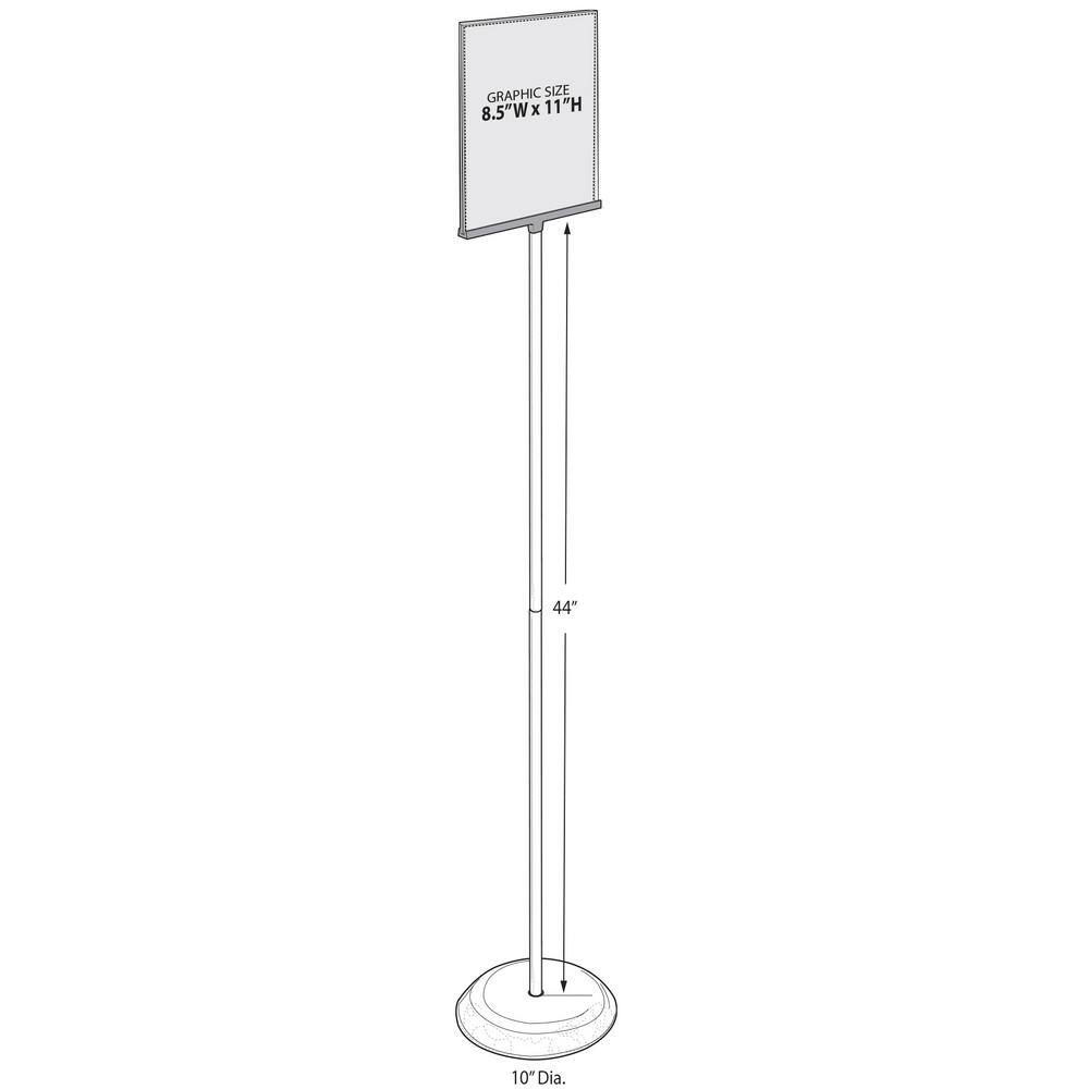 8.5 in. W x 11 in. H Clear Acrylic Sign with Metal Pedestal Holder - Hercitys